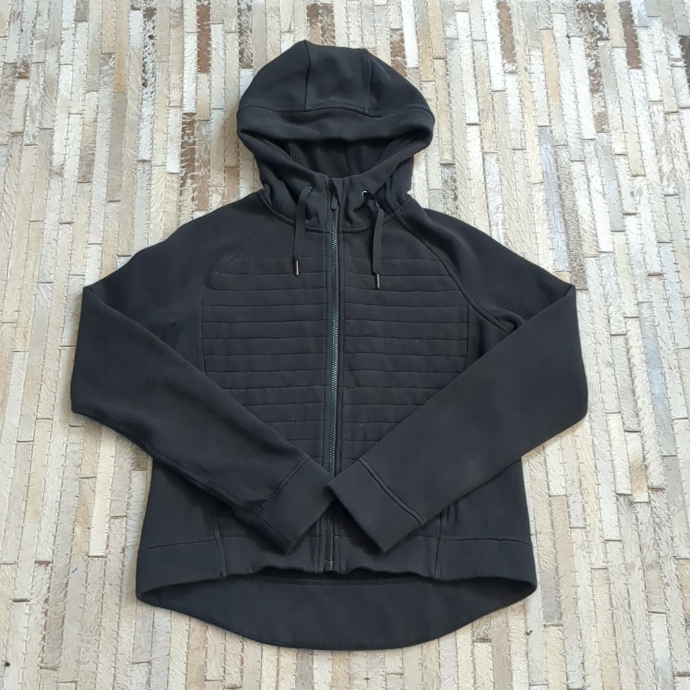 Lululemon Women's Size 6 Fleece Be True Black Zip Up Hoodie